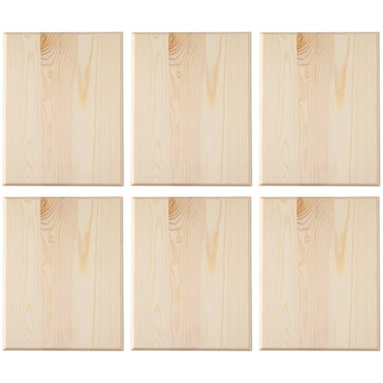 6 Pack: 14" Pine Rectangle Plaque by Make Market®